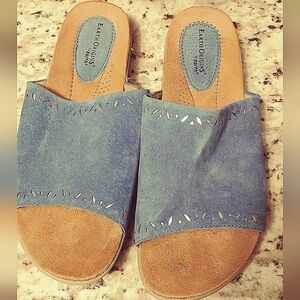 Leather Upper Women Slides